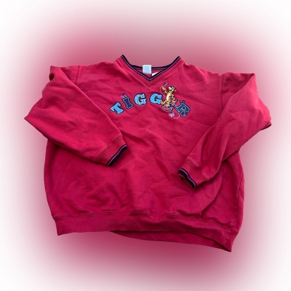 Vintage Y2K Disney Tigger Women’s V-Neck Sweatshirt